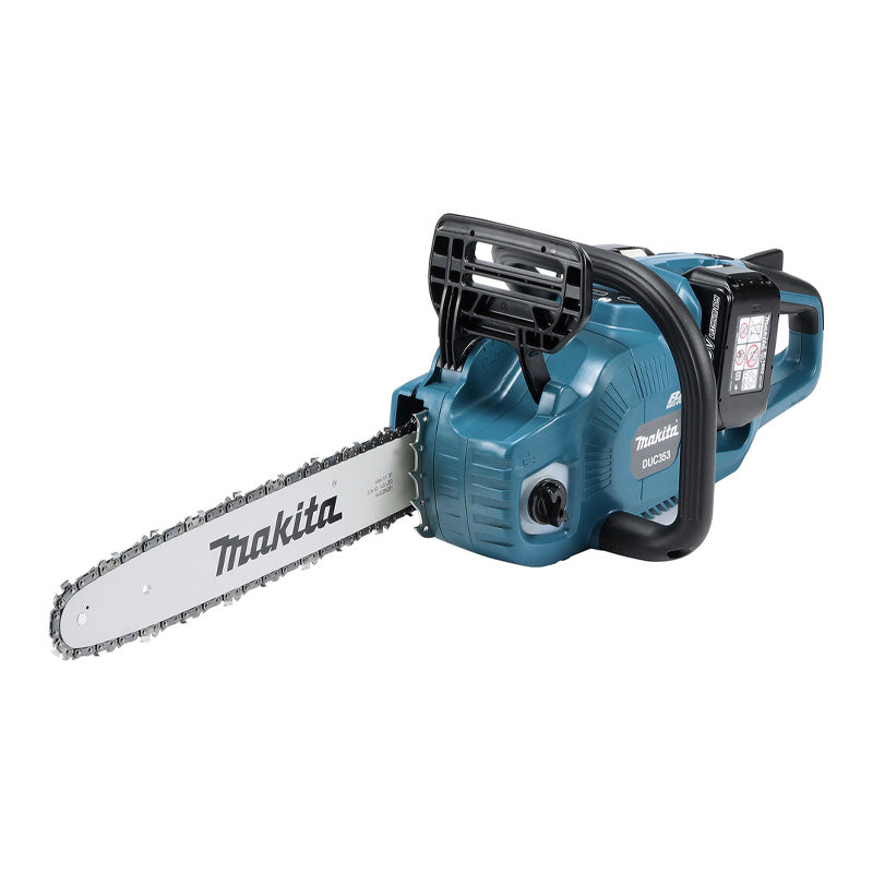 Tronçonneuse MAKITA DUC353RF2 36V 2x18V LXT 35 cm avec 2 batteries 18V 3Ah et chargeur rapide
