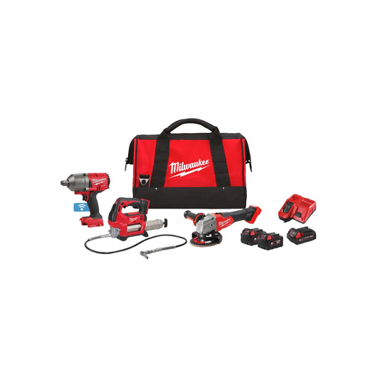 Milwaukee M18 FPP3AK-522 : kit combiné de 3 batteries Li-ion 18 V (2 batteries de 5,0 Ah + 1 batterie de 2,0 Ah) dans un sac