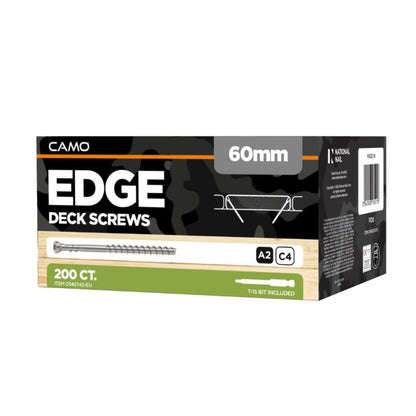 CAMO INOX boîte de 200 vis Inox terrasse A2 4,2 x 60 MM