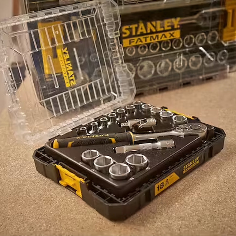 Coffret de douilles stakbox m - 3/8’’ - jeu de 18 pcs - fatmax - STANLEY - FMMT98102-0