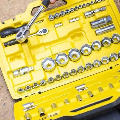 Coffret de douilles ¼’’ + ½’’ - jeu de 81 pcs - fatmax - STANLEY - FMMT82826-1