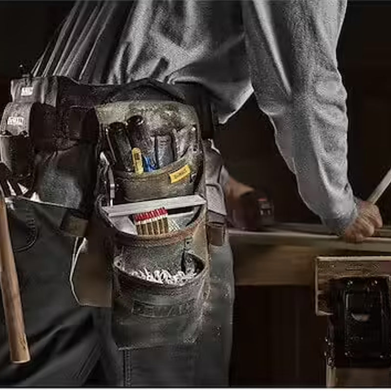 Ceinture cuir porte-outils renforcée – 18 poches DEWALT DWST50113-1