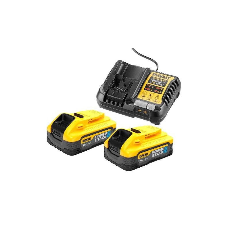 Pack 2 Outils Brushless DWT DCK2052H2T-QW XR 18V - Perceuse Percussion DCD999 + Visseuse à Chocs DCF850 + 2 batteries POWERSTACK 5Ah Li-Ion + Mallette TSTAK