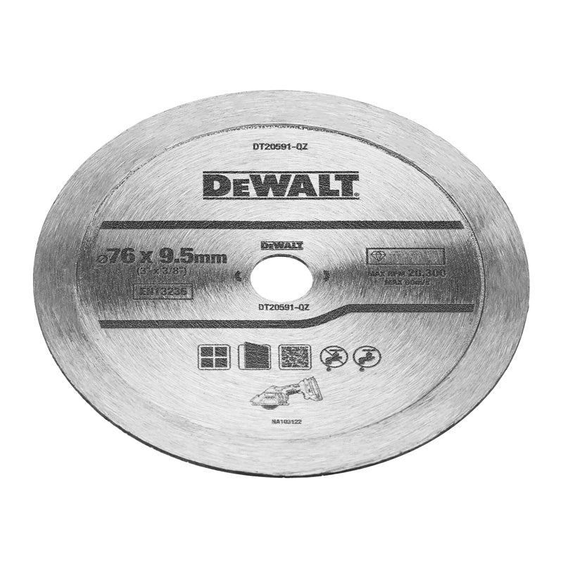 Disque diamant 76mm DEWALT DT20591-QZ - pour la céramique