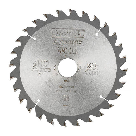 Lame de scie circulaire portative DEWALT Extreme Workshop 184x16mm