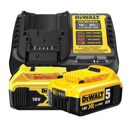 Pack 3 outils 18V DWT DCK355P2T-QW Brushless - Perceuse + perforateur + meuleuse + 2 batteries 5Ah Li-Ion + Coffret