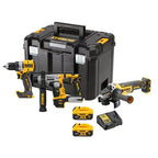 Pack 3 outils 18V DWT DCK355P2T-QW Brushless - Perceuse + perforateur + meuleuse + 2 batteries 5Ah Li-Ion + Coffret