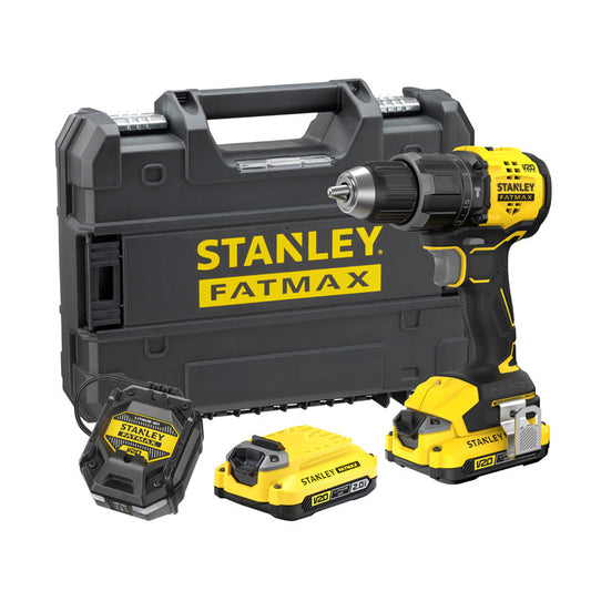 Perceuse Visseuse À Percussion 60 Nm Brushless - Lithium 18V - 2 Batteries 2 Ah En Kit  - SFMCD716D2T-QW STANLEY FATMAX V20