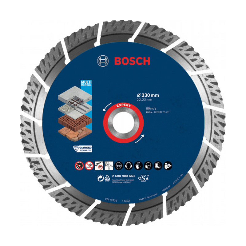 Disque à tronçonner diamanté EXPERT Multi Material Bosch Pro - 2608900663